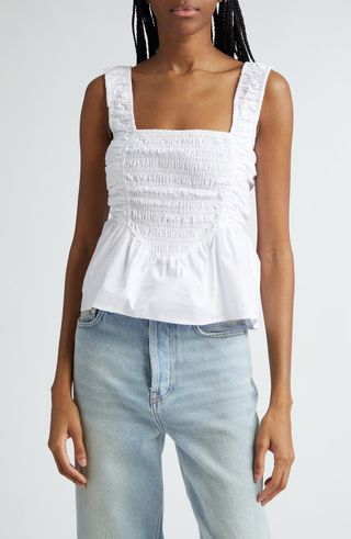 Organic Cotton Poplin Sleeveless Top