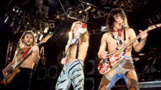 Van Halen performing in 1984