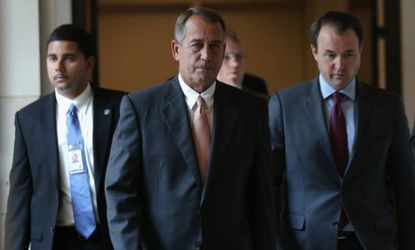 John Boehner hasn't exactly rallied the troops behind him.