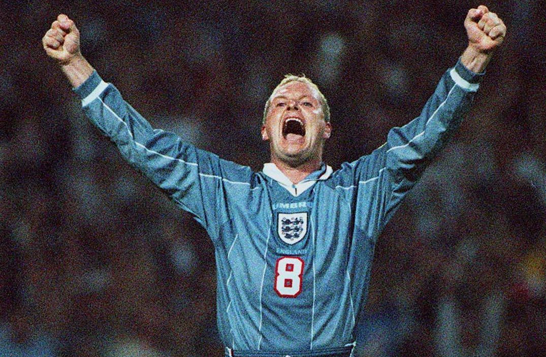 TV tonight Paul Gascoigne playing for England.