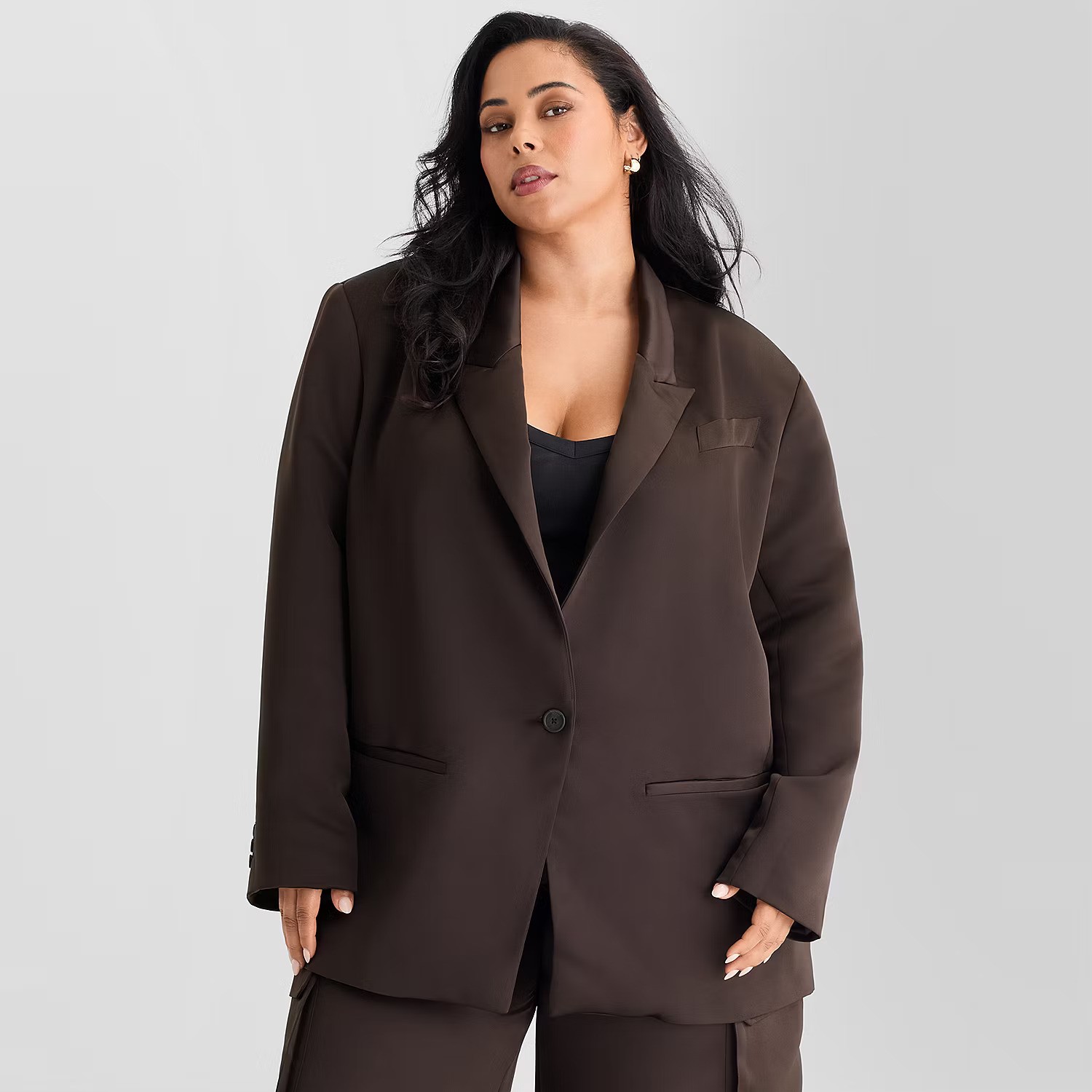 JCPenney, Satin Plus Relaxed Fit Suit Jacket