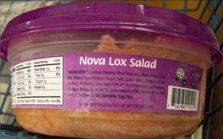 Nova Lox Salad, Ingredient list.