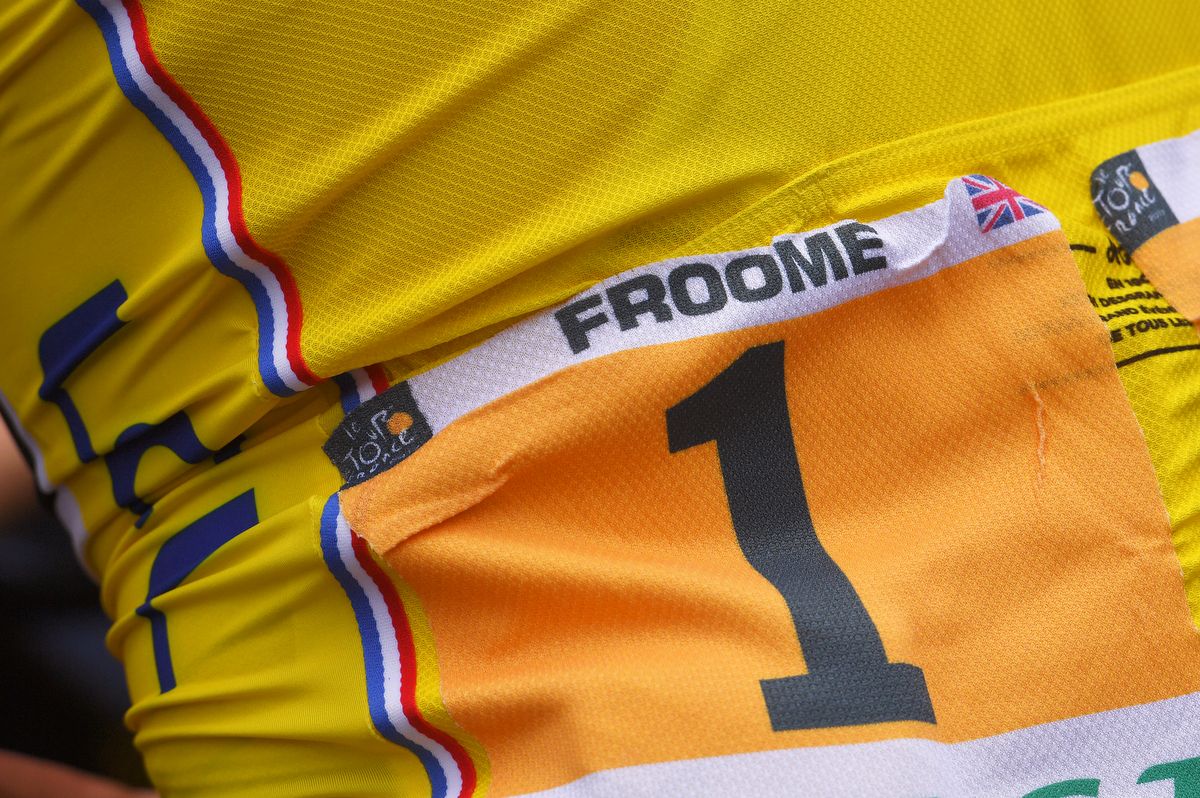 The yellow jersey and number one dossard is a regular combination at the Tour for Froome