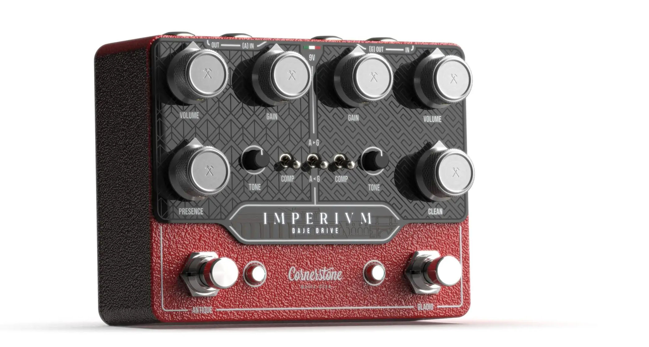 Cornerstone Imperium V2: the 2-in-1 overdrive has been revised with four separate input/output jacks and has an all-new look.