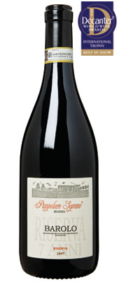 DWWA 14 International Trophy, Pianpolvere Soprano Bussia 7 Anni Barolo Riserva Piedmont
