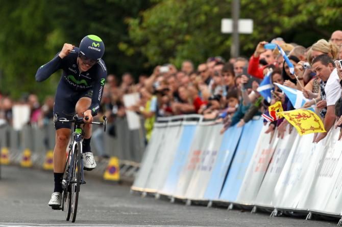 Alex Dowsett (Movistar) celebrates his thrid Brtisih TT title