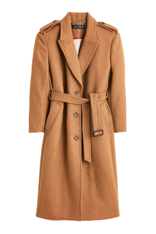 J.Crew Wrap Trench Coat in Italian Double-Faced Wool Blend