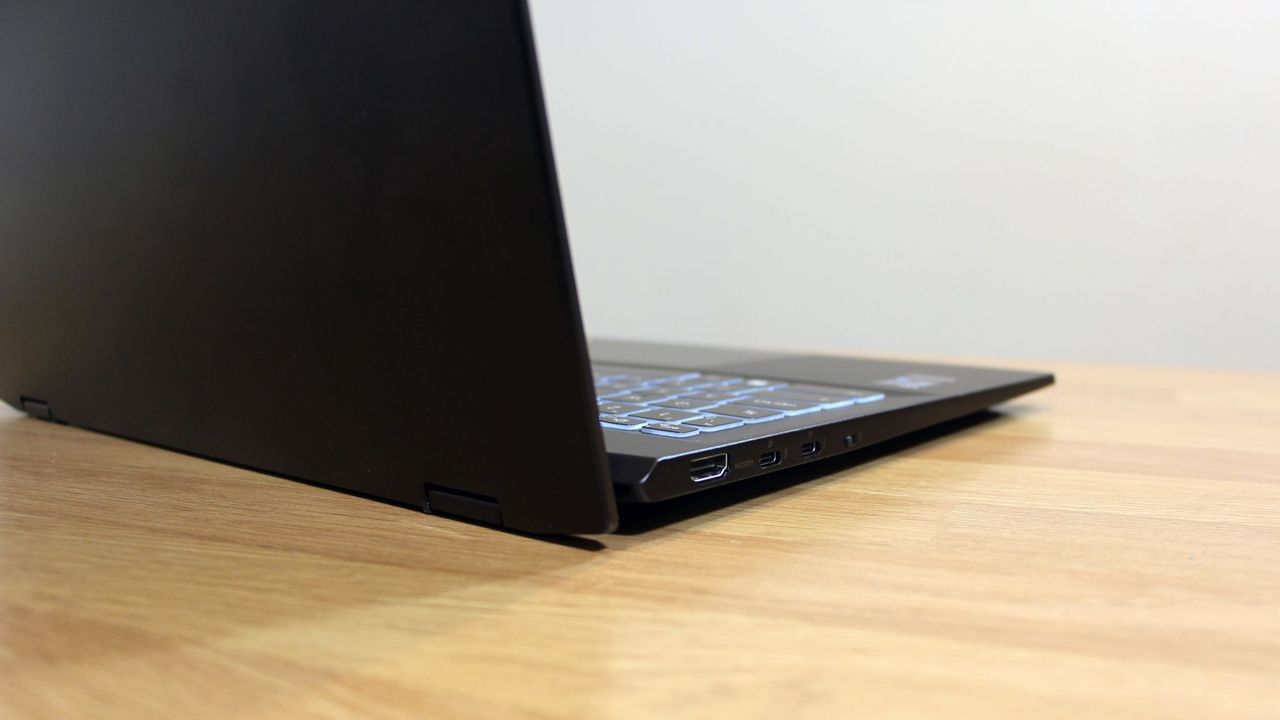 The MSI Summit E16 on a desk