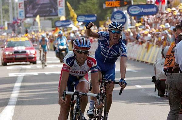 Moreni and Tosatto after the finish