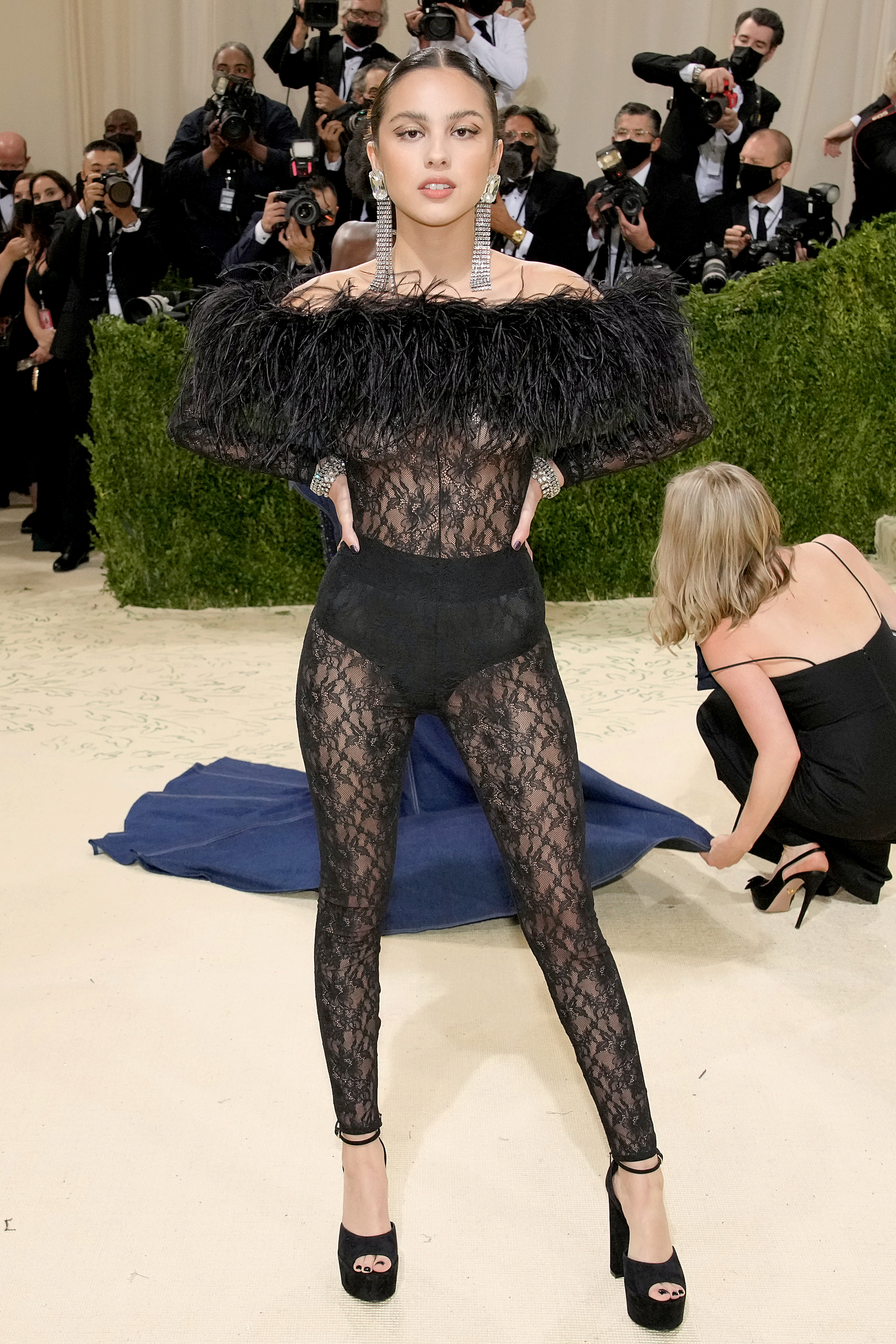 Olivia Rodrigo attends The 2021 Met Gala Celebrating In America: A Lexicon Of Fashion at Metropolitan Museum of Art on September 13, 2021 in New York City