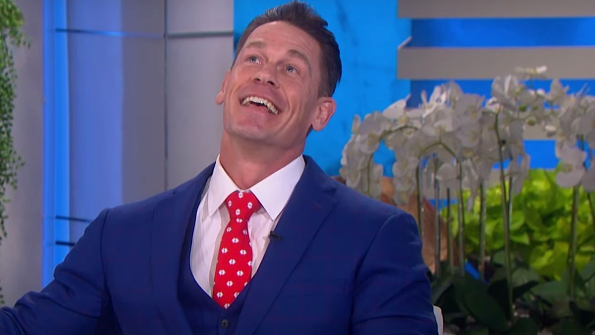 John Cena laughing on The Ellen Show