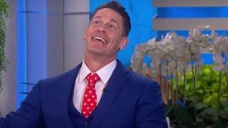 John Cena laughing on The Ellen Show