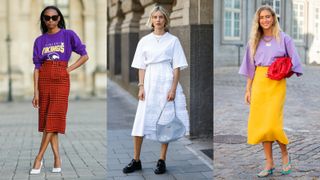 How to style oversized t-shirts with skirts