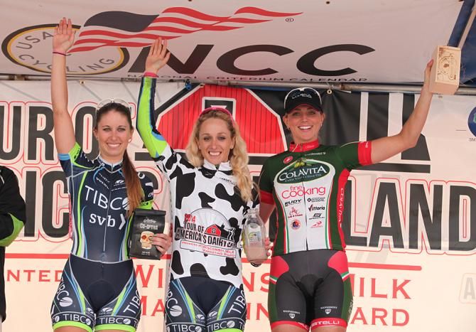 The women's podium
