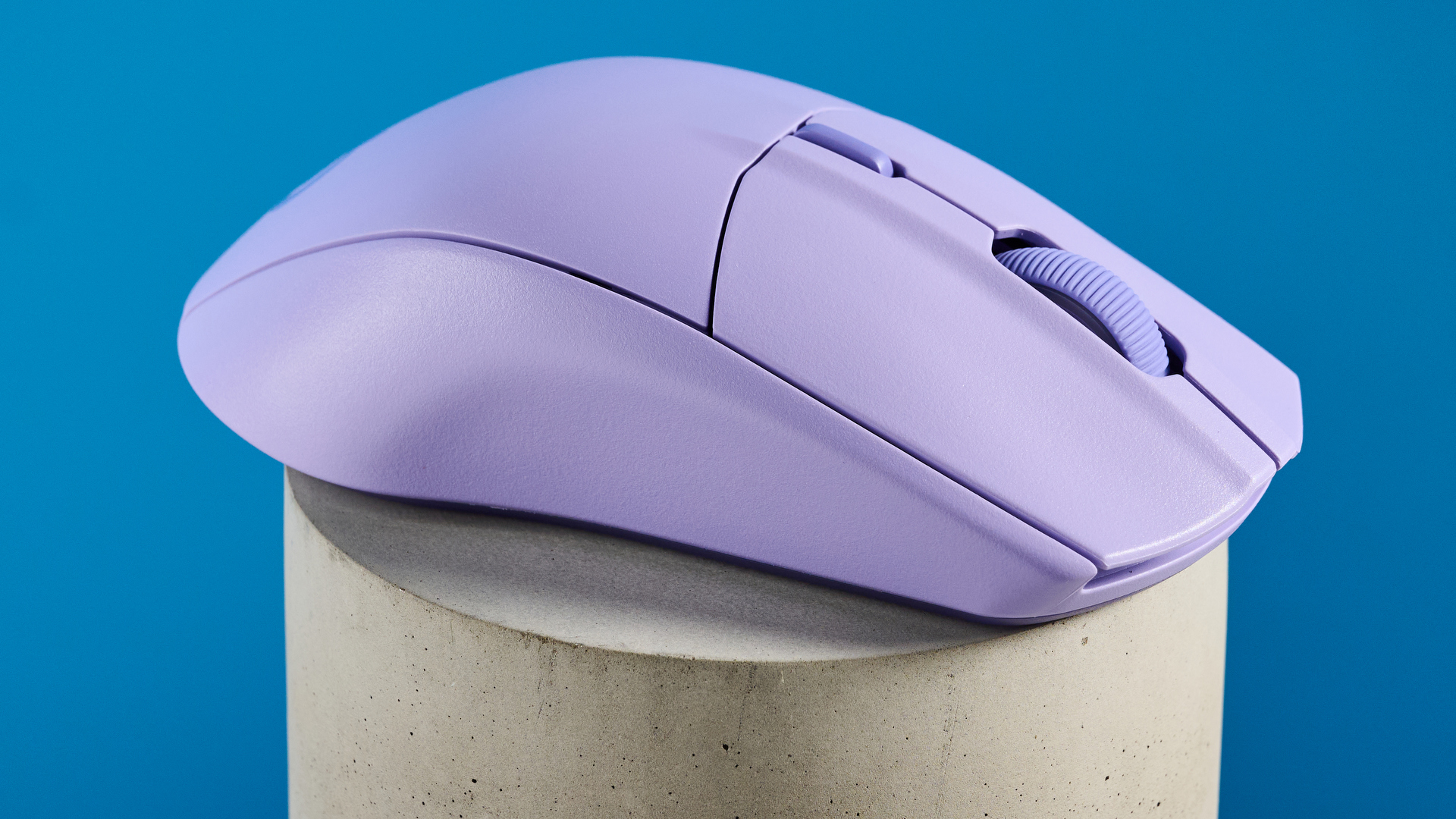 A lavender SteelSeries Rival 3 Wireless Gen 2 wireless gaming mouse