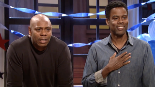 A still of Chris Rock and Dave Chappelle from Saturday Night Live.