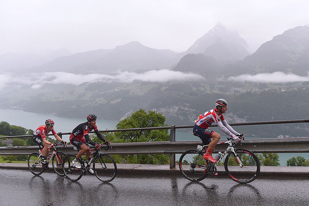 Pieter Weening (Roompot) pulls away from the breakaway