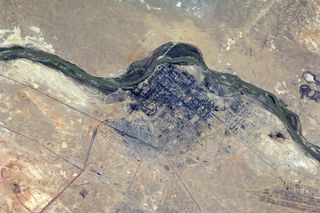Baikonur, Kazakhstan, Seen from the International Space Station