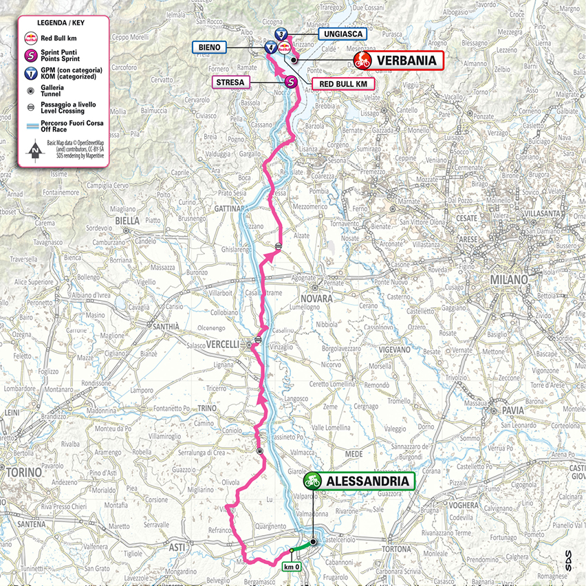 Route information for the 2026 Giro d'Italia