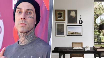 travis barker and a gallery wall
