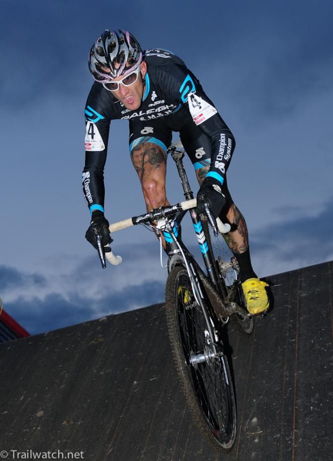 Ben Berden (Raleigh Clement) battling in the chase group