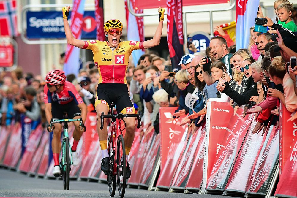 Markus Hoelgaard of the Uno-X Norwegian Development Team won the final stage in Narvik at the Arctic Race of Norway