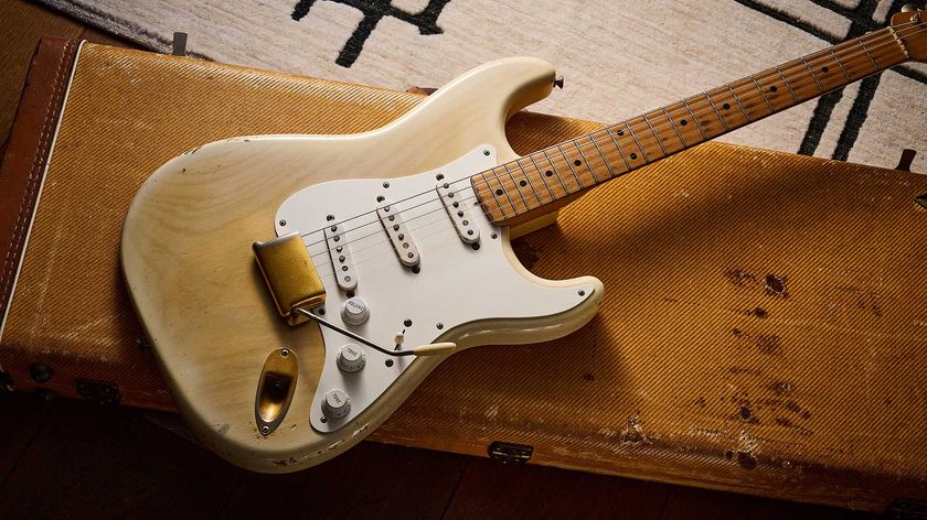 Fender Mary Kaye Stratocaster: As the very first &lsquo;Mary Kaye&rsquo; spec Stratocaster, it&rsquo;s fitting that it came with a small collection of the guitarist&rsquo;s ephemera.