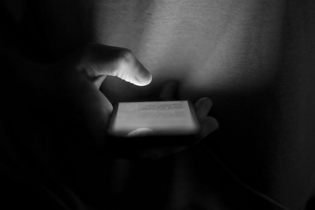 A person holding a phone.