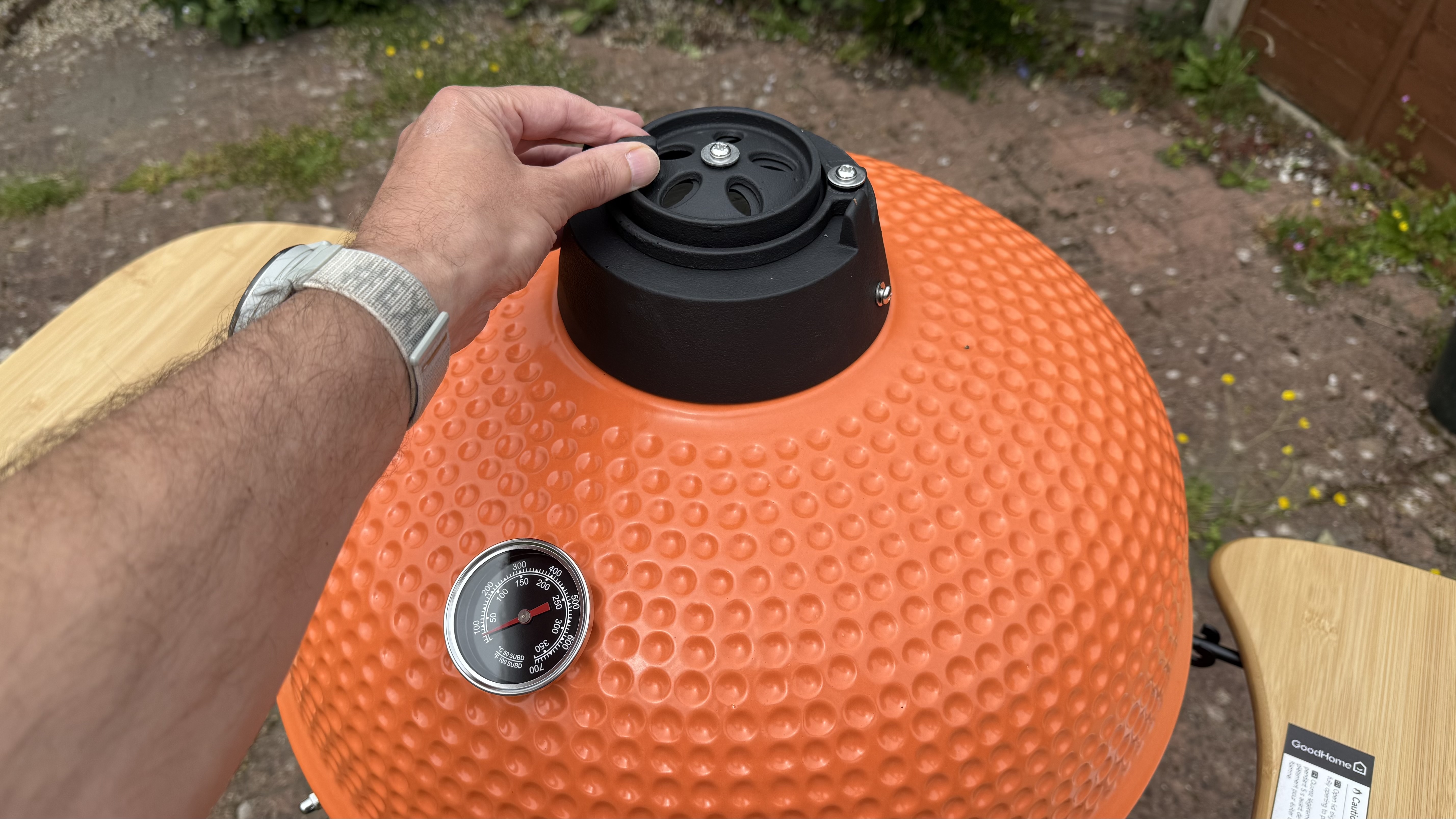 GoodHome Sagami Orange Charcoal Egg BBQ