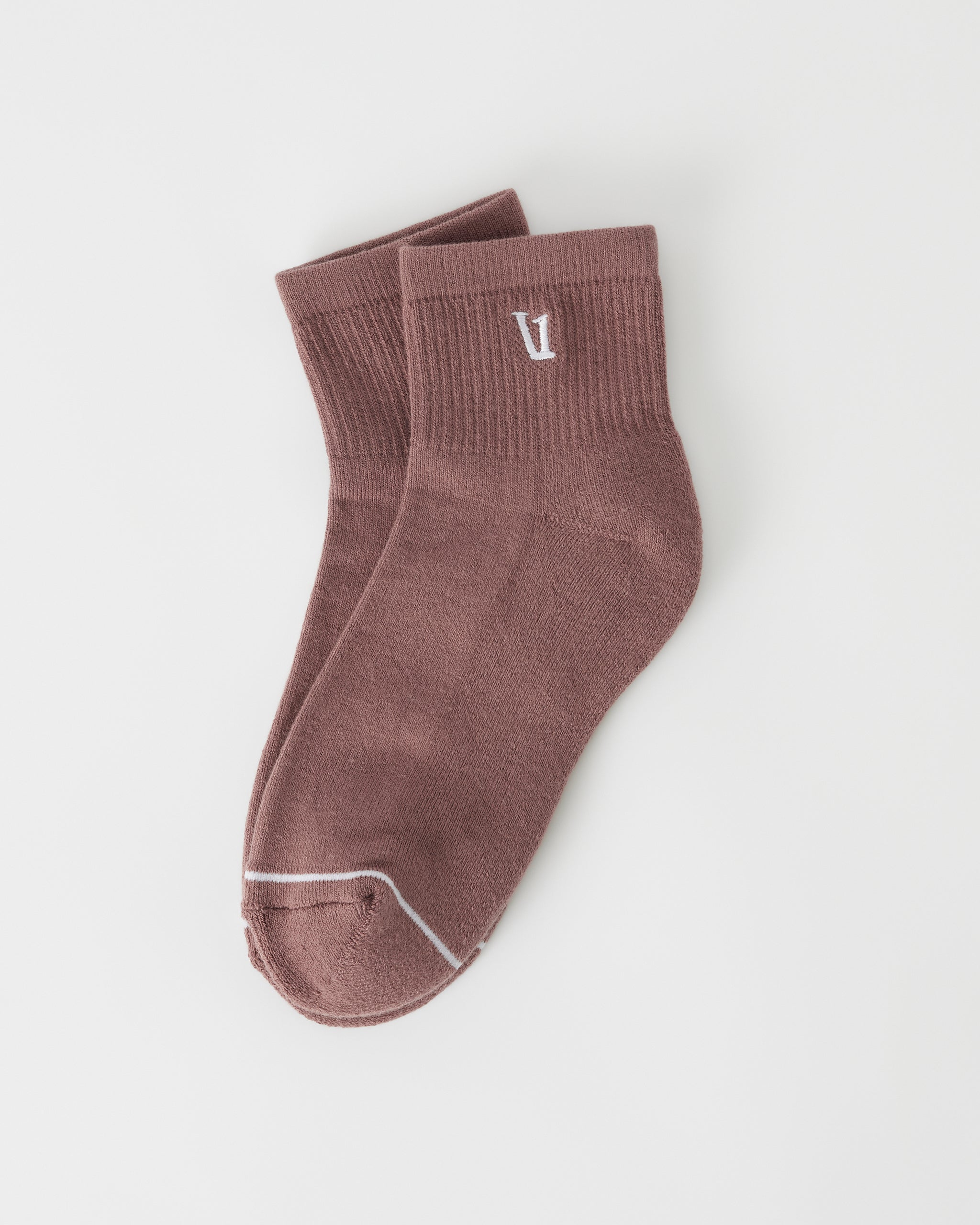 Quarter Crew V1 Sock - Sedona Brown - S