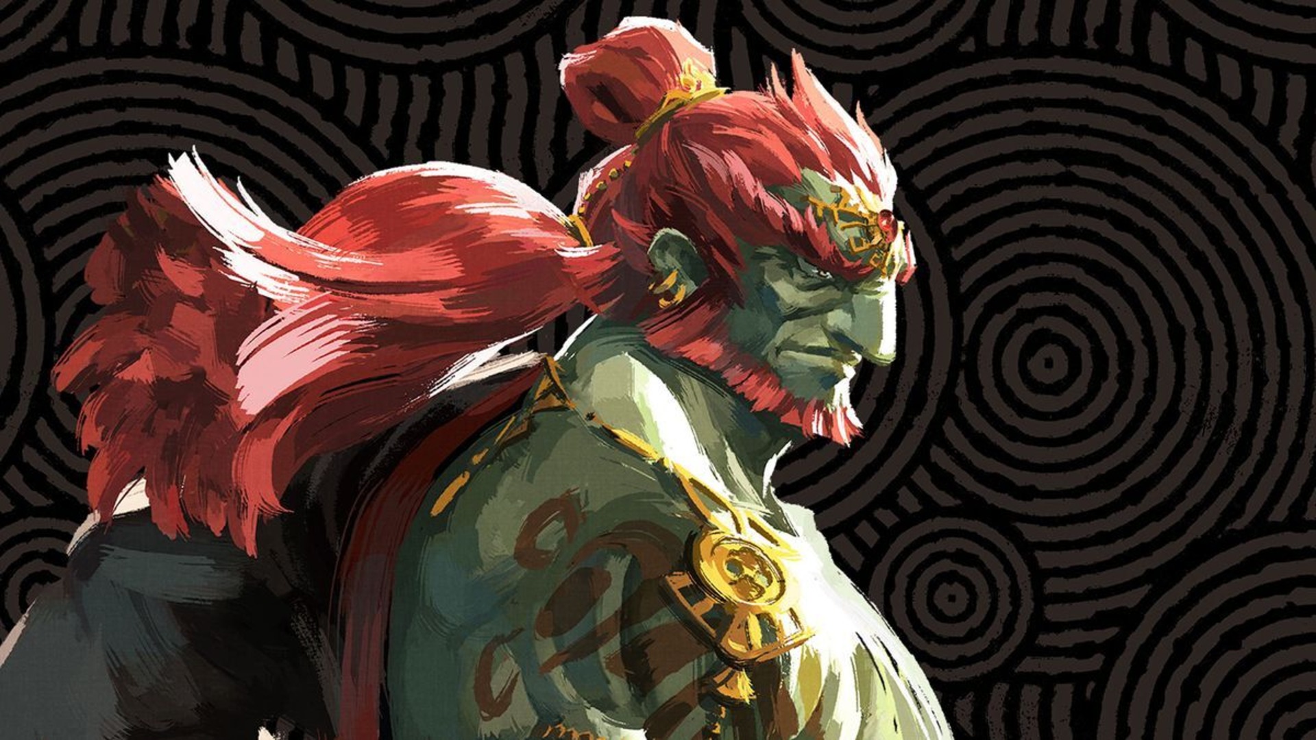 Tears of the Kingdom villain Ganondorf looks over his shoulder menacingly