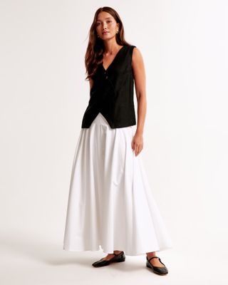 Abercrombie 
Fitch, Mid Rise Drop-Waist Maxi Skirt