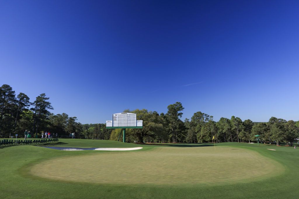 Looking back down the 18th at Augusta National