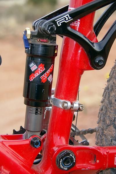 Similar gradients on the new Monarch rear shock offer the same ease of setup.