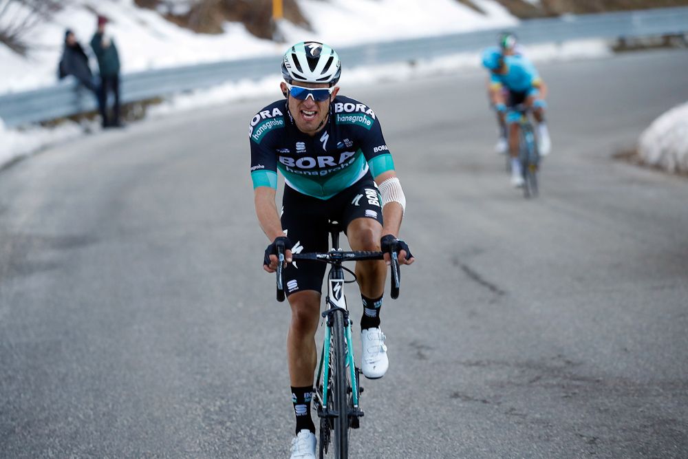 Rafal Majka on the attack near the end of stage 4 at Tirreno-Adriatico