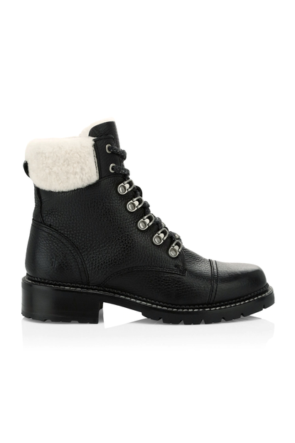 Frye Samantha Shearling & Leather Hiking Boots
