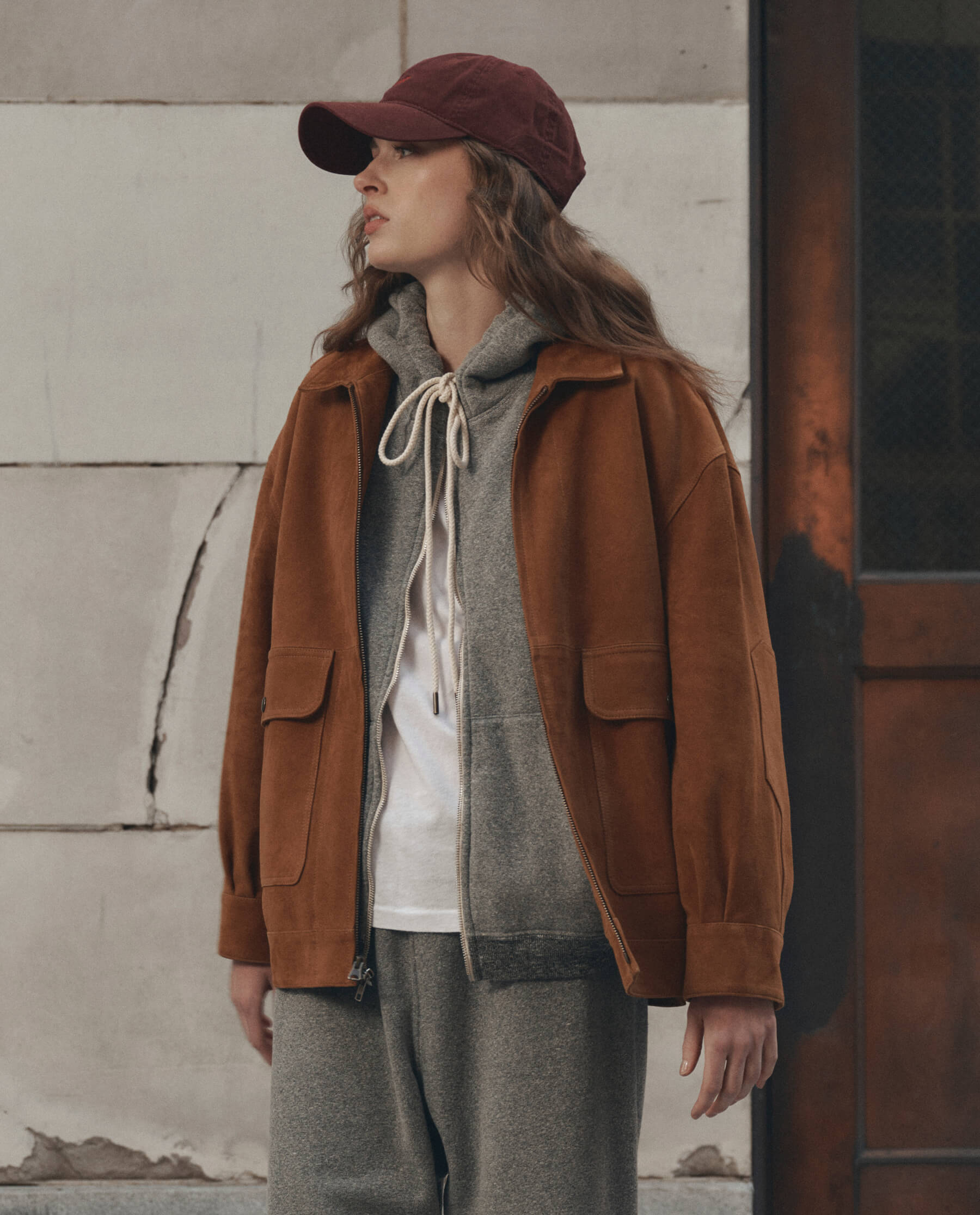 The Suede Folsom Jacket. -- Cognac - Cognac / 0 / J414997