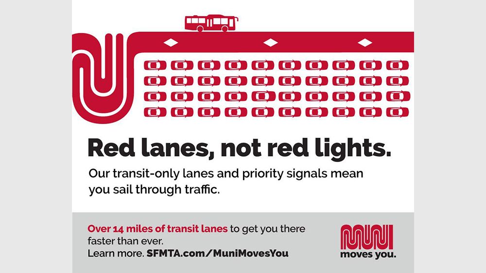 An advert from a San Francisco Muni campaign