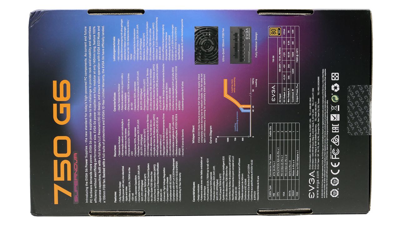 EVGA 750 G6