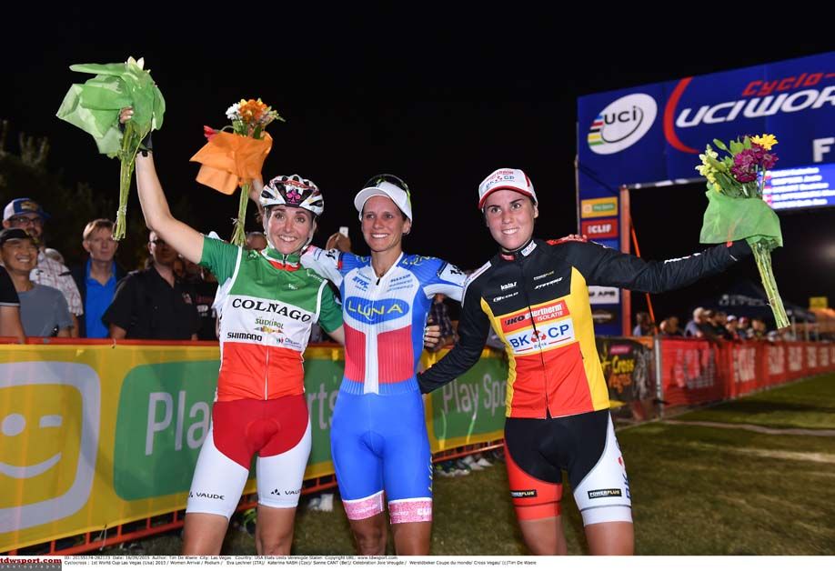 The top three pose for the cameras