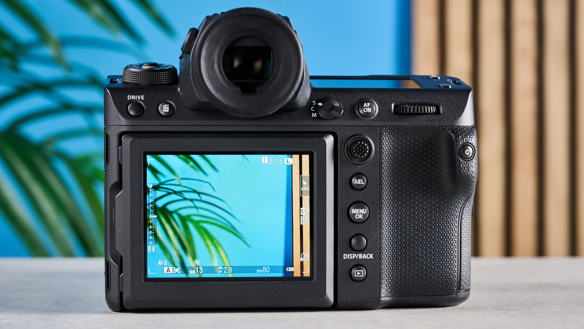 The Fujifilm GFX100 II rear, with its screen on