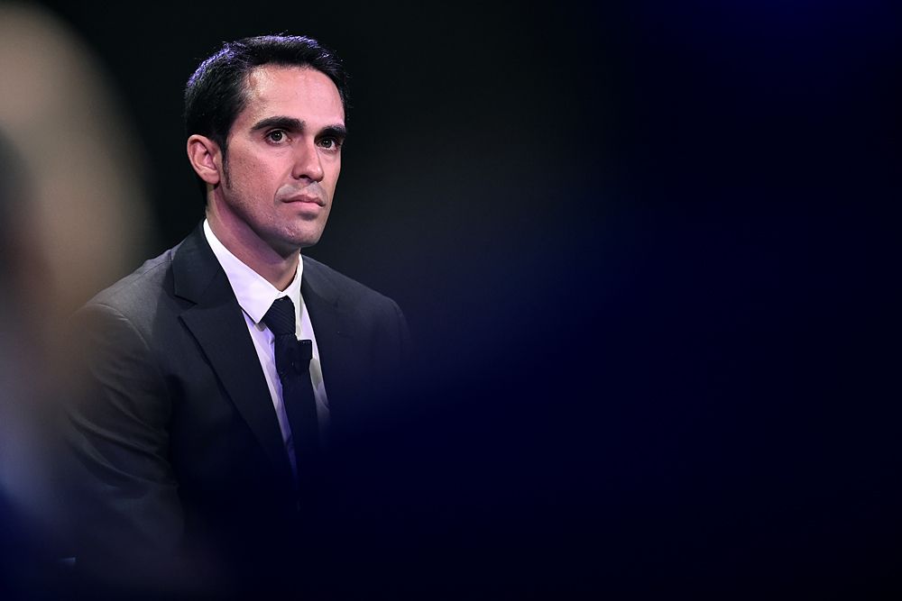 Alberto Contador at the 2018 Giro d'Italia presentation