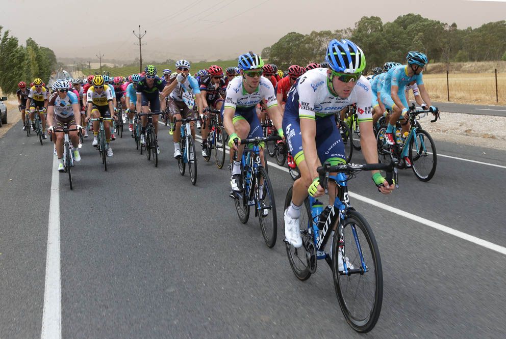 Luke Durbridge on the front for Orica-GreenEdge