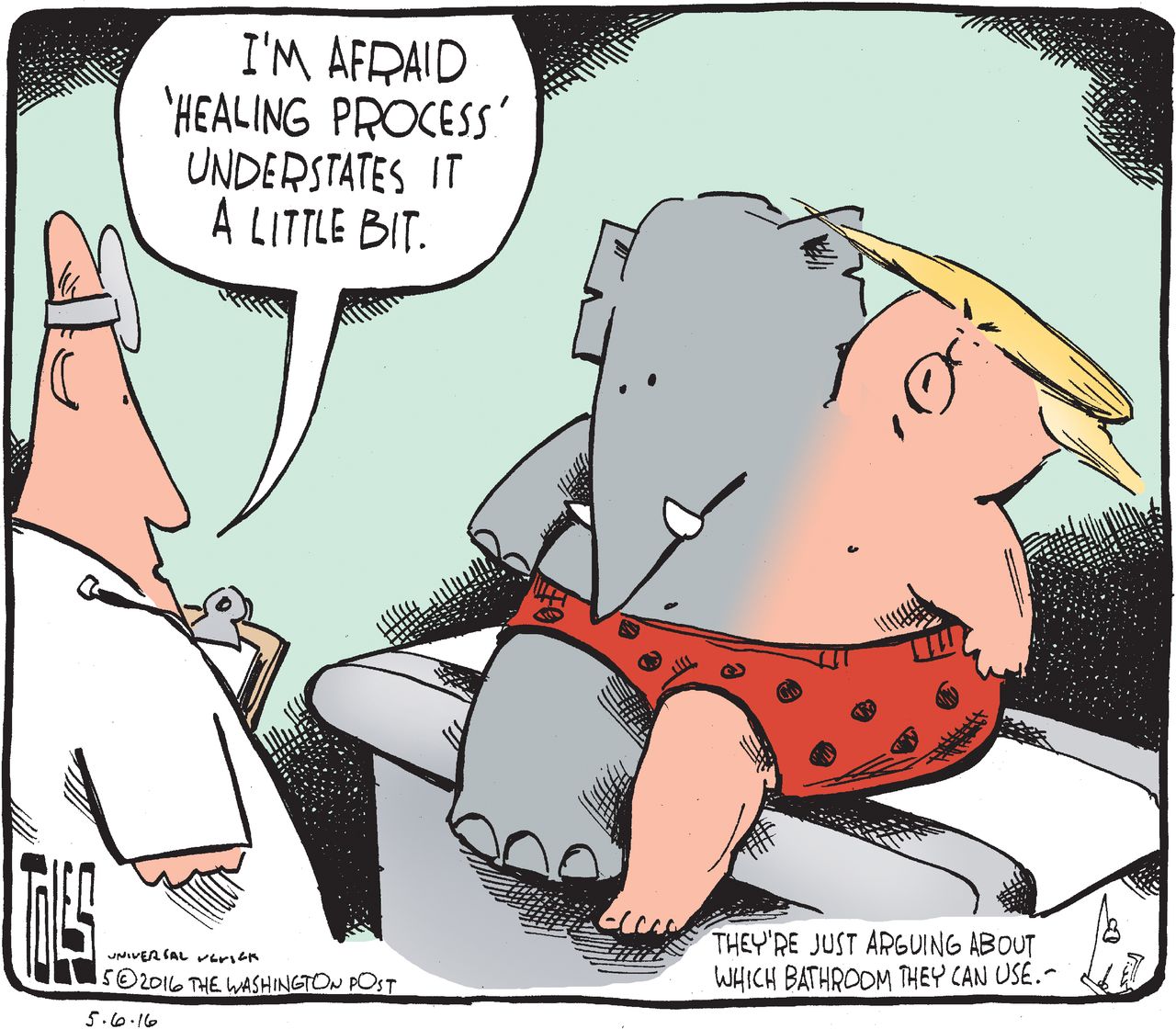 Political Cartoon U.S. Trump GOP Nominee