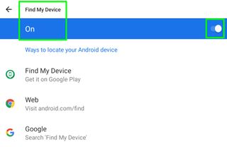how to find lost Android device - turn on Find My Device