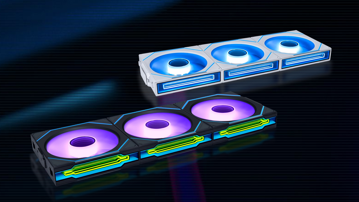 The Lian Li Uni Fan SL-Infinity wireless in black and white