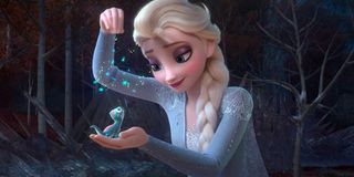 Elsa and new charactershowing love in Frozen II
