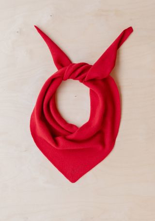 Pre-Order Merino Triangle Scarf in Red