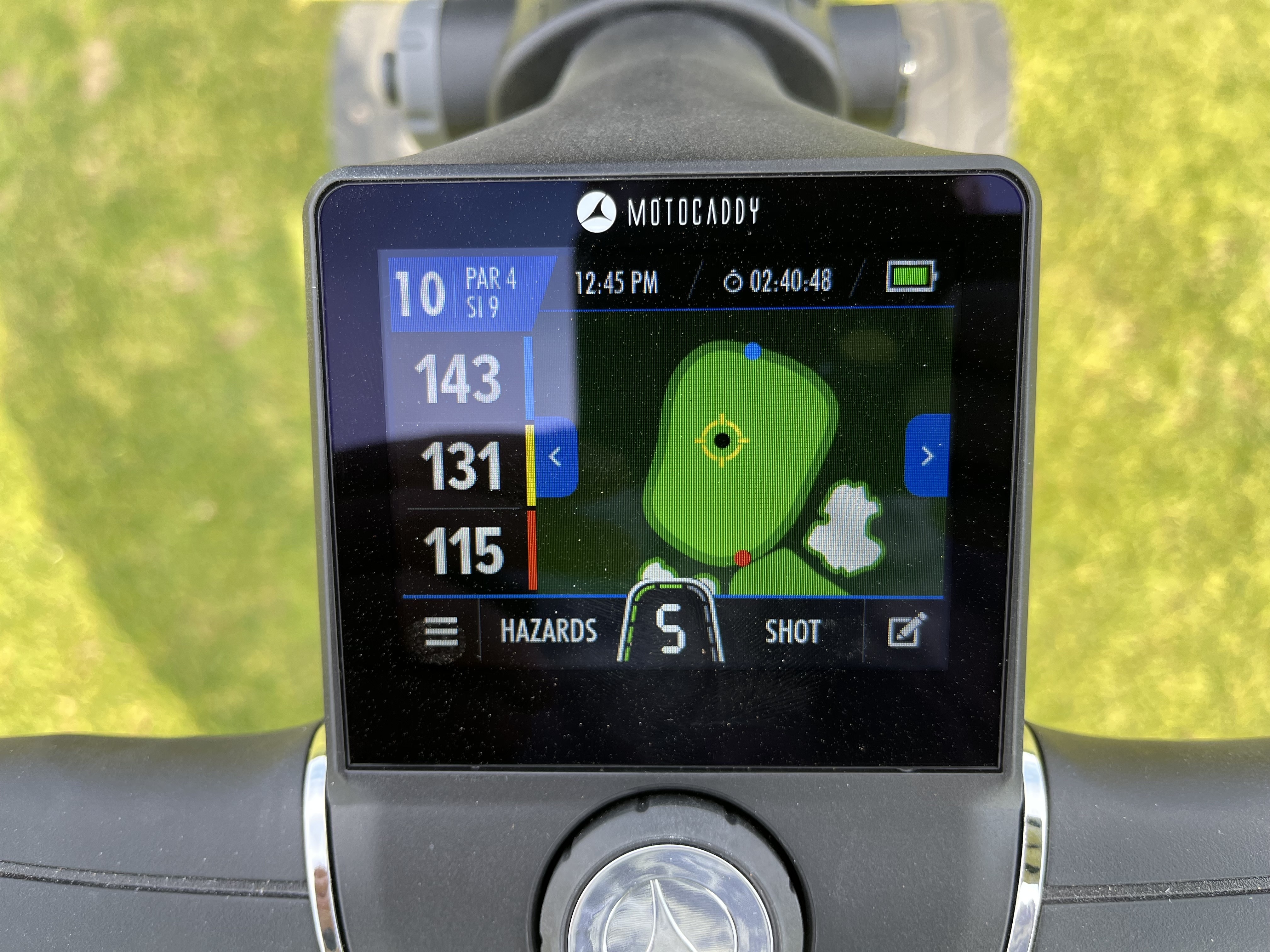 Motocaddy M7 GPS screen