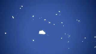 Expedition 70 Commander Andreas Mogensen of the European Space Agency posted this photo of giant icebergs floating in the South Atlantic on X on Dec. 3, 2023.
